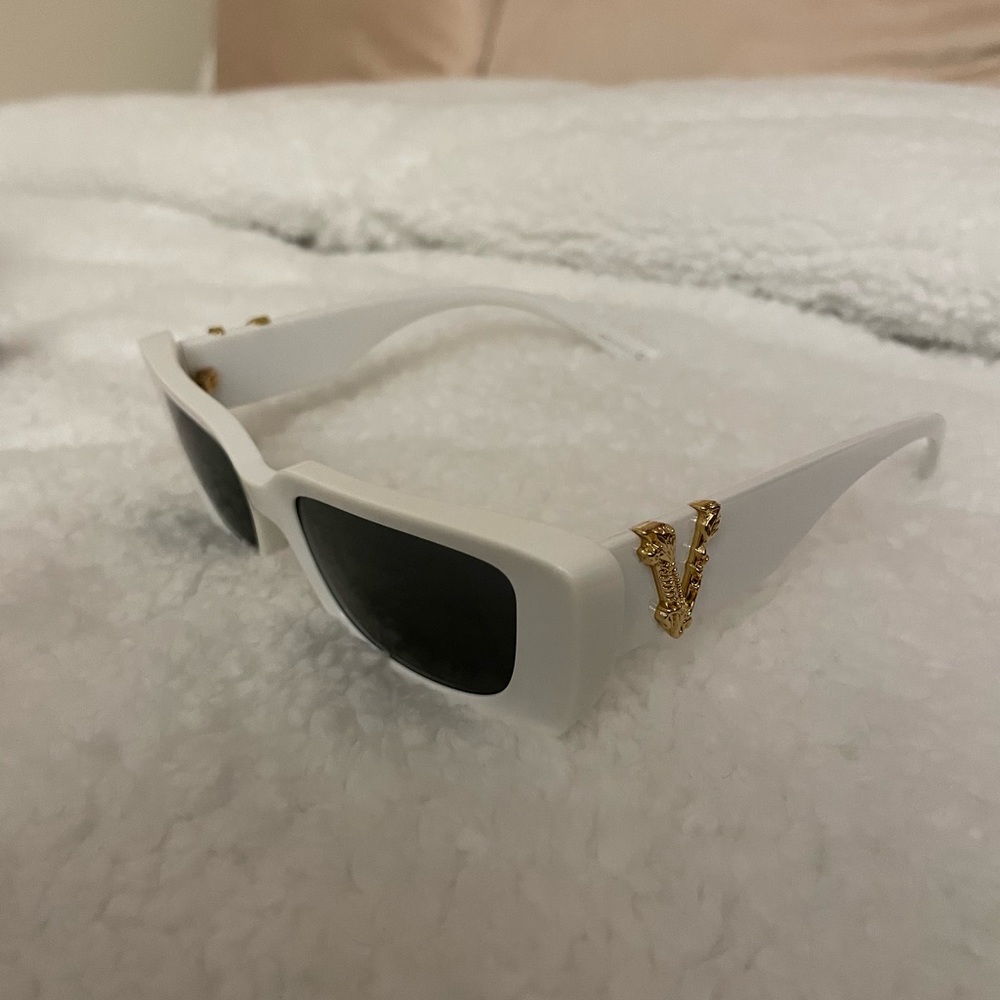White & Gold Versace Sunglasses